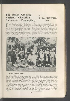The sixth chinese national christian endeavour convention