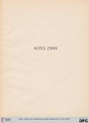 Altes Zinn (Nr. 1-155)