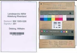 Entnazifizierung Wilhelm Delsing , geb. 19.02.1900 (Postsekretaer)