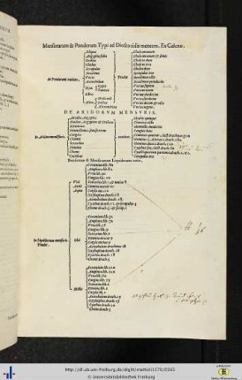 Mensurarum et ponderum typi ad Dioscoridis mentem. Ex Galeno.