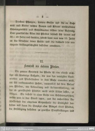 II. Kenntniß des äußeren Pferdes