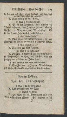 Neunter Abschnitt. Von der Cosmographie.