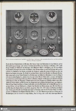 Gemalte und gebrannte Tonschüsseln [Krüge wurden nach Hupps Entwürfen von Villeroy & Boch ausgeführt]