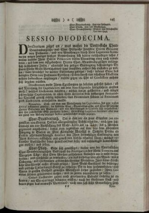 Sessio Duodecima.