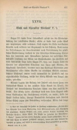 401-414 Wahl und Charakter Nicolaus' V.