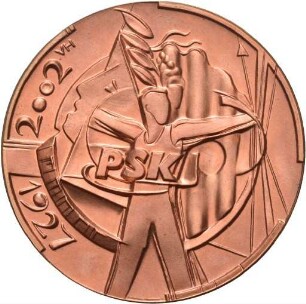 Medaille von Victor Huster "75 Jahre Postsportverein Karlsruhe"