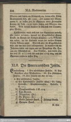XLII. Die Americanischen Inseln