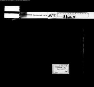 Archivalien, Altertumskunde und Kunstdenkmäler