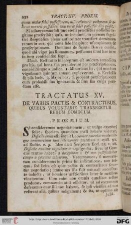 Tractatus XV. De variis pactis & contractibus, quibus voluntarie transfertur rerum dominium