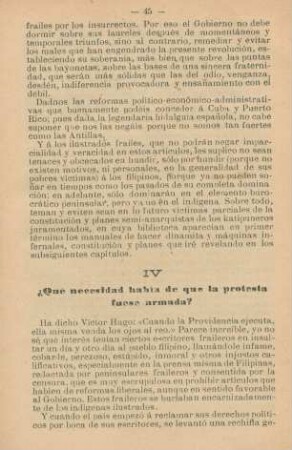 IV. Qué necesidad habia de que la protesta fuese armada?