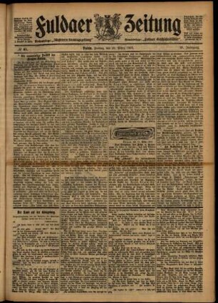 Ausgabe vom Freitag, den 20. März 1903.