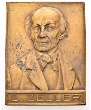 Einseitige Plakette auf Eduard Zeller