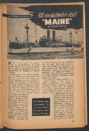 El misterio del "Maine" : La novela humana