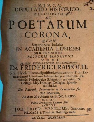 De poetarum corona