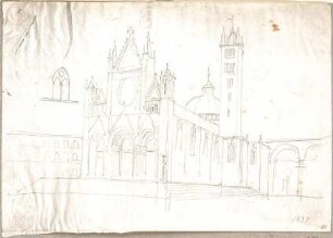 Neureuther, Eugen Napoleon; u. a. Deutschland; Griechenland; Italien; Schweiz; Studien- und Reiseskizzen - Kirche (Perspektive)