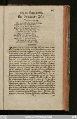 Die 38. Betrachtung. Am Johannis-Feste.