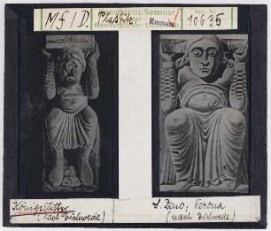 Königslutter, Kreis Helmstedt: Vergleich Konsolenfigur mit San Zeno, Verona (nach Eichwede)