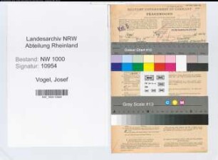 Entnazifizierung Josef Vogel, geb. 28.06.1903 (Versicherungsinspektor)