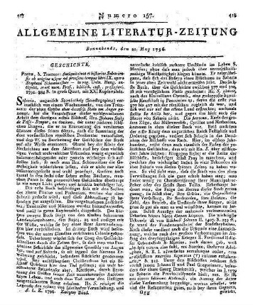 Schönwiesner, S.: Antiquitatum et historiae Sabariensis. Pest: Trattner 1791