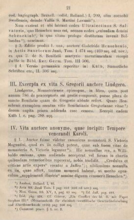 III. Excerpta ex vita S. Gregorii auctore Liudgero