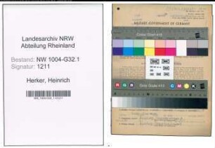 Entnazifizierung Heinrich Herker , geb. 21.08.1902 (Heizer)
