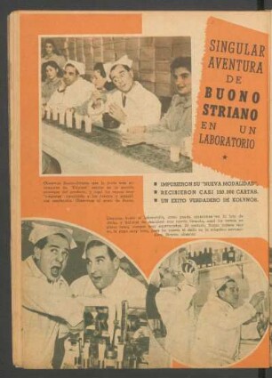 Singular aventura de Buono-Striano en un laboratorio