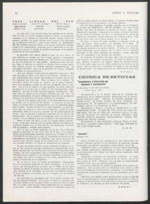 Crónica de Revistas : "Cuadernos Literarios de Oriente y Occidente" [y] "Sagitario"