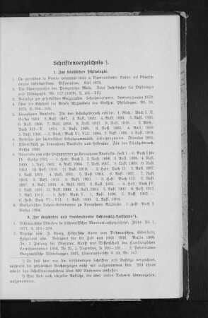 Schriftenverzeichnis.