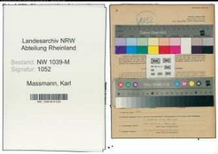 Entnazifizierung Karl Massmann , geb. 11.03.1899 (Kaufmann)