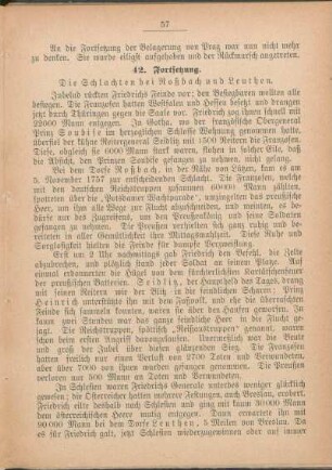 42. Fortsetzung. Die Schlachten bei Roßbach und Leuthen.