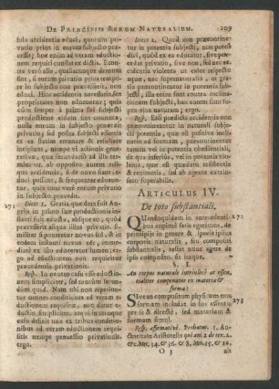 Articulus IV. De toto substantiali.