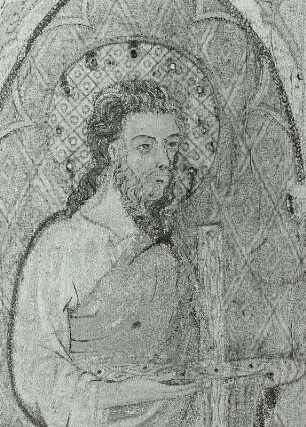 Pirnaer Antependium mit den Heiligen, Aposteln, Evangelisten, Marienkrönung und Johannes dem Täufer : Seidenstickerei, Pirnaer Antependium, vor 1350