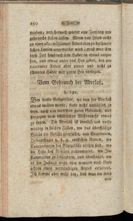 Vom Gebrauch der Aderlaß.