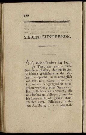 Siebenzehnte Rede