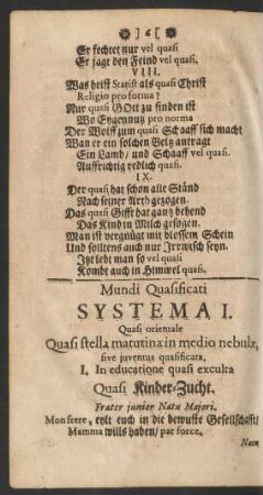 Mundi Quasificati Systema I.