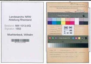 Entnazifizierung Wilhelm Muehlenbeck , geb. 02.02.1888 ()