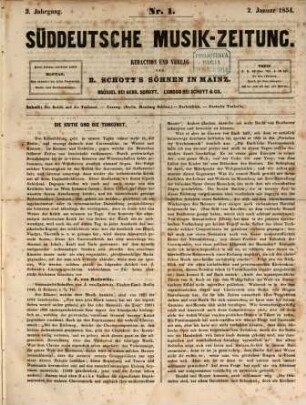 Süddeutsche Musik-Zeitung. 3, 3. 1854