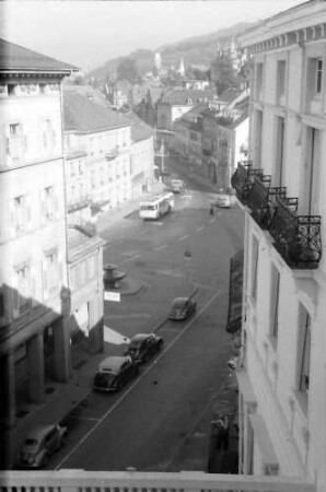 Baden-Baden: Lange Straße; Blick vom Hotel Zähringer Hof