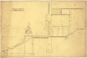Billing, Hermann; Baden-Baden; Kunsthalle - Haupteingang (Schnitt); Bauplastik (Ansicht)