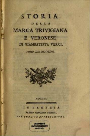 Storia Della Marca Trivigiana E Veronese. 19