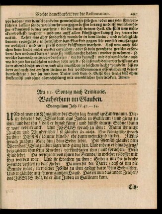 Am 21. Sontag nach Trinitatis. Wachsthum im Glauben