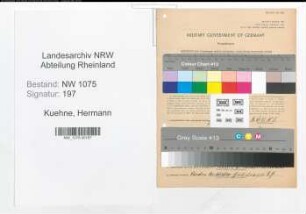 Entnazifizierung Hermann Kuehne , geb. 12.05.1902 (Dentist)