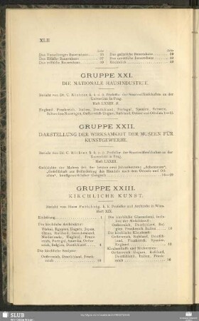 Gruppe XXIII. Kirchliche Kunst