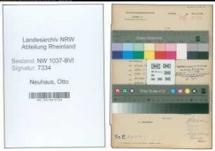 Entnazifizierung Otto Neuhaus , geb. 29.12.1887 (Schlosser)
