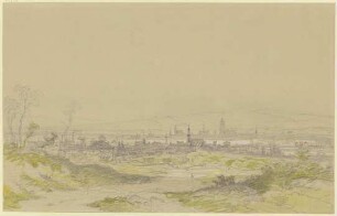 Frankfurt am Main vom vom Wendelsweg in Sachsenhausen aus gesehen