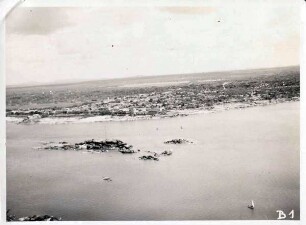 Ciudad Bolívar mit Orinoco von Norden - Flugaufnahme