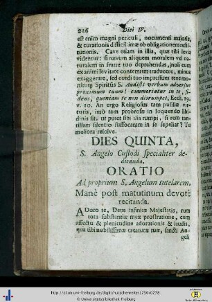 Dies quinta…
