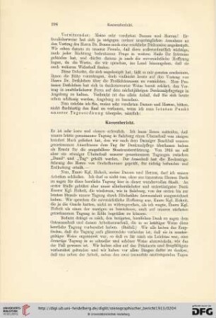 Kassenbericht