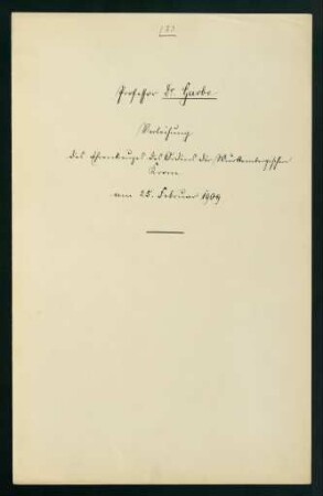 "Verleihung des Ehrenkreuzes des Ordens der Württembergischen Krone", 25.02.1909