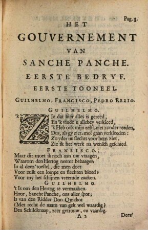 Het Gouvernement Van Sanche Panche op het eyland Barataria : Blyspel ...